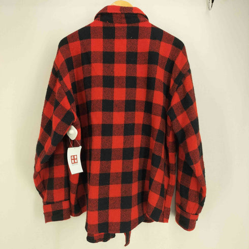 メルトン melton 60-70s ウール バッファローチェック 長袖 ネルシャツ メンズ